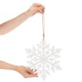 Veľká ozdobná snehová vločka, závesná dekorácia, 30 cm | Floristik24.sk
