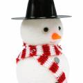 Floristik24 Vianočná ozdoba na stromček snehuliak s klobúkom na zavesenie V8cm 12ks