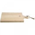 Floristik24 Doska na krájanie z mangového dreva, dekoratívny podnos s rúčkou z pravého dreva 38×26,5 cm L48 cm