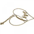 Floristik24 Nápis Love heart deco metal gold na zavesenie 27cm