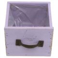 Floristik24 Zásuvka Shabby Chic Deco Wood Purple Spring Deco 12,5×12,5×10cm