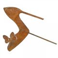 Floristik24 Rozprávková topánočka, ozdobný špunt patina, záhradná dekorácia, kovový špunt V29cm