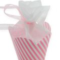 Floristik24 Špicatá taška, školská taška malá v ružovej farbe 15,5 cm 12 kusov