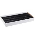 Čierne sviečky jednofarebné tyčinkové sviečky 34x300mm 4 ks | Floristik24.sk