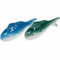 Floristik24 Ryba na plávanie modrá/zelená keramika 16cm 2ks