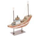 Dekoratívny drevený model lode na parapet 20 cm | Floristik24.sk