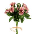 Floristik24 Hodvábna látka kvety kytica ruží L26cm staroružová 3ks
