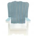 Floristik24 Dekoračná drevená stolička bielo-tyrkysovo-šedá V16cm