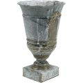 Floristik24 Shabby Chic pohár kovová stolová dekorácia pohár váza Ø18,5 V30cm