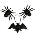 Floristik24 Figúrky pavúka, netopiera čierne 10cm, 14cm 3ks