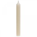 Floristik24 Tyčová sviečka biele krémové voskové sviečky 180mm/Ø21mm 6ks