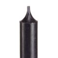 Kužeľové sviečky sviečky čierna dekorácia na sviečky Ø21mm 170mm 6 ks | Floristik24.sk