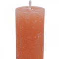 Floristik24 Sviečky farebné cez Orange Peach 34×240mm 4ks