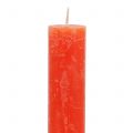 Sviečky oranžovej farby Taper 34 mm x 300 mm 4 kusy | Floristik24.sk