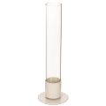 Floristik24 Moderný kužeľovitý svietnik so skleneným valcom a podstavcom, 31 cm