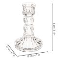Priehľadný svietnik, klasický dizajn, dekorácia na stôl, 12 cm, 2 kusy | Floristik24.sk