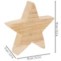 Rustikálny drevený svietnik v tvare hviezdy na kužeľovité sviečky, 16 cm | Floristik24.sk