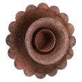 Držiak na sviečku na zasunutie hrdzavého vzhľadu Ø8,5cm V4cm 4ks | Floristik24.sk