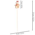 Drevené kolíky v tvare snehuliaka na kvetinové dekorácie, Vianoce, 31 cm, 12 kusov | Floristik24.sk