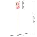 Dekoratívna kvetinová dekorácia prasiatka, drevená, 31 cm, 16 kusov | Floristik24.sk