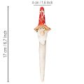 Figúrka trpaslíka na nalepenie, s dlhou bradou a hubovým klobúkom, dekorácia, 17 cm, 2 kusy | Floristik24.sk