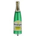 Floristik24 Zástrčné fľaše na šampanské hnedá, zelená, žltá 7,5 cm L28,5 cm 12ks
