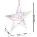 Dekoratívne hviezdicové ozdoby, dúhový číry akryl, vianočné ozdoby na stromček, 9 cm, 6 kusov | Floristik24.sk