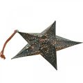 Floristik24 Vianočný vešiak Star Metal Star Black H19cm