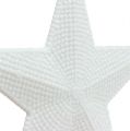 Floristik24 Hviezda na zavesenie biela 11cm L19cm 6ks