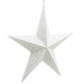 Floristik24 Trblietavé hviezdičky na zavesenie biele Ø21cm 3ks