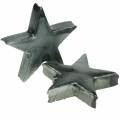 Floristik24 Deco stars grey 4cm 12ks