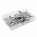 Floristik24 Metal Stars Silver 8,6×8,2cm/6,9×6,7cm 8ks