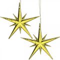 Floristik24 Vianočná dekorácia prívesok hviezda zlatý Š11,5cm 16ks