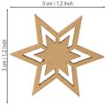 Rôzne drevené dekorácie v tvare hviezdičiek na dekoráciu stola a tvorenie, 3 cm, 72 kusov | Floristik24.sk