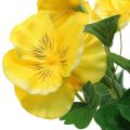 Floristik24 Umelé macešky žlté Umelý kvet na nalepenie 30cm