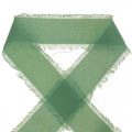 Floristik24 Látková stuha deko stuha so strapcami šalvia zelená 40mm 15m