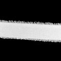 Floristik24 Šifónová stuha biela látková stuha so strapcami 40mm 15m