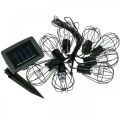 Floristik24 LED solárna svetelná reťaz záhradná dekorácia čierna 350cm 8LED