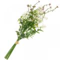 Floristik24 Jarná kytica umelá ružová, biela, zelená kytica umelých kvetov V43cm