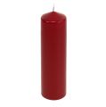Floristik24 Stĺpové sviečky červené adventné sviečky staré červené 200/50mm 24ks