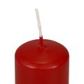 Floristik24 Stĺpové sviečky červené adventné sviečky malé staročervené 60/40mm 24ks