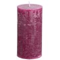 Floristik24 Stĺpové sviečky stálofarebné Berry sviečky fialové 50×100cm 4 ks
