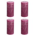 Stĺpové sviečky stálofarebné Berry sviečky fialové 50×100cm 4 ks | Floristik24.sk