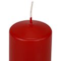 Floristik24 Stĺpové sviečky červené adventné sviečky malé staročervené 70/50mm 24ks