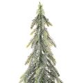 Umelá jedľa, ľadová povrchová úprava, s dreveným podstavcom, zimná dekorácia, 60 cm | Floristik24.sk