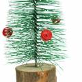 Floristik24 Vianočný stromček zelený zasnežený Ø6cm V20cm 4ks