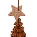 Floristik24 Vianočný stromček na zavesenie, vianočná dekorácia, ozdoba na vianočný stromček medená V12cm 29cm