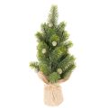 Floristik24 Umelý vianočný stromček v jutovom vreci, malá stolová dekorácia, mini vianočný stromček, 38 cm