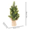Umelý vianočný stromček v jutovom vreci, malá stolová dekorácia, mini vianočný stromček, 38 cm | Floristik24.sk