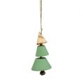 Floristik24 Ozdoby na vianočný stromček, vianočný stromček na zavesenie, Vianočný zelený/prírodný H10cm L24cm 4ks